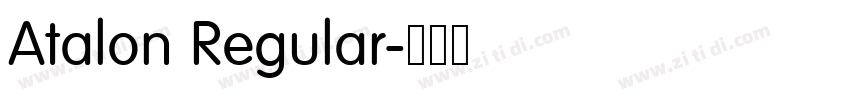 Atalon Regular字体转换